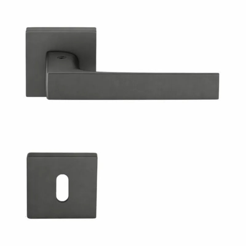 Bestseller Maniglia Robocinque S ID 71 R Colombo Design per porta, foro Normale, rosetta quadrata 52 mm, finitura Grafite Mat