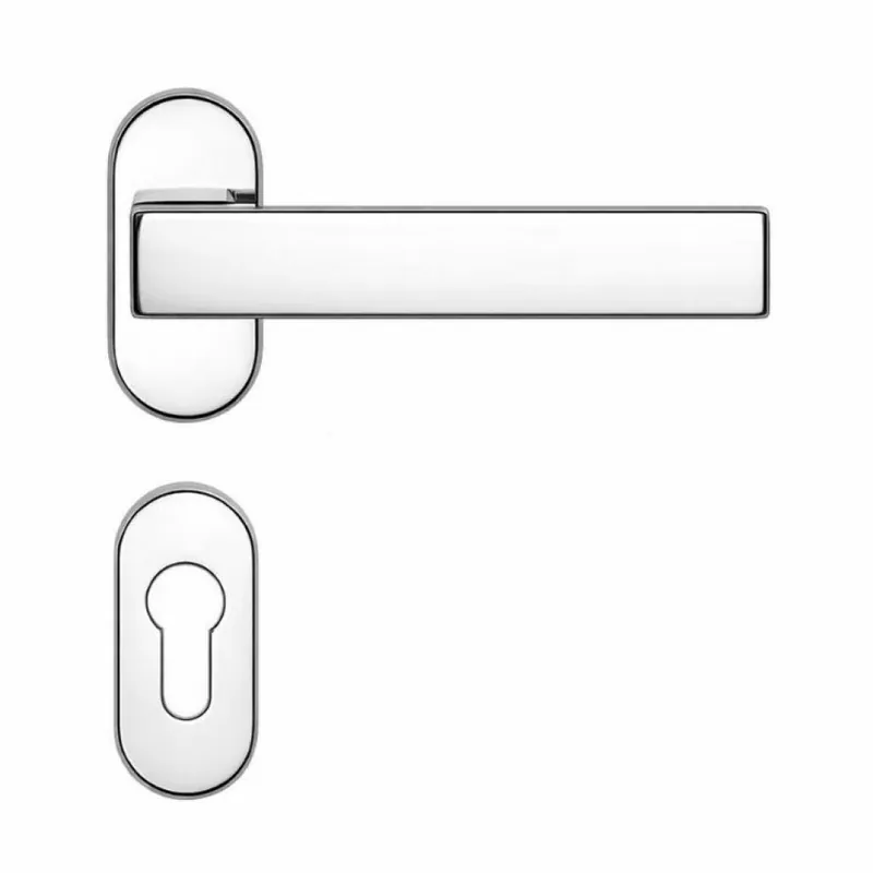 Actieprijs Maniglia Robocinque ID 61 RSMY Colombo Design per porta finestra, foro Yale, rosetta ovale 62x30 mm, finitura Cromo