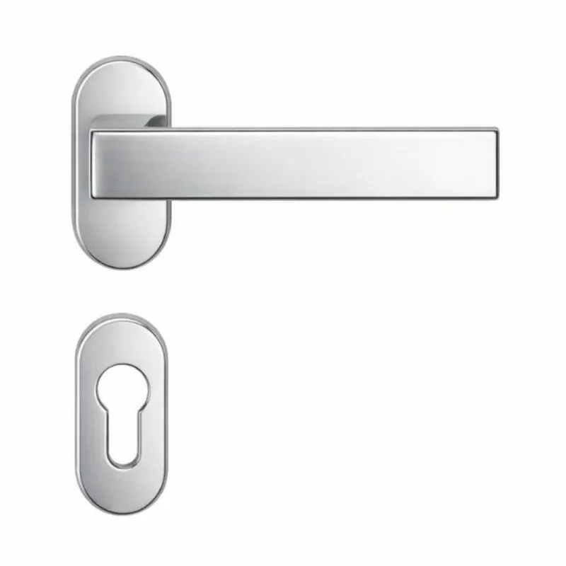 Maniglia Robocinque ID 61 RSMY Colombo Design per porta finestra, foro Yale, rosetta ovale 62x30 mm, finitura Cromat Voordeelprijs