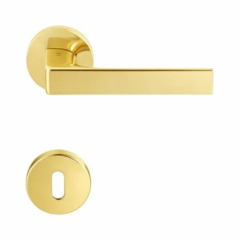 Laatste Kans Maniglia Robocinque ID 61 R Colombo Design per porta, foro Normale, rosetta tonda diametro 50 mm, finitura Oroplus