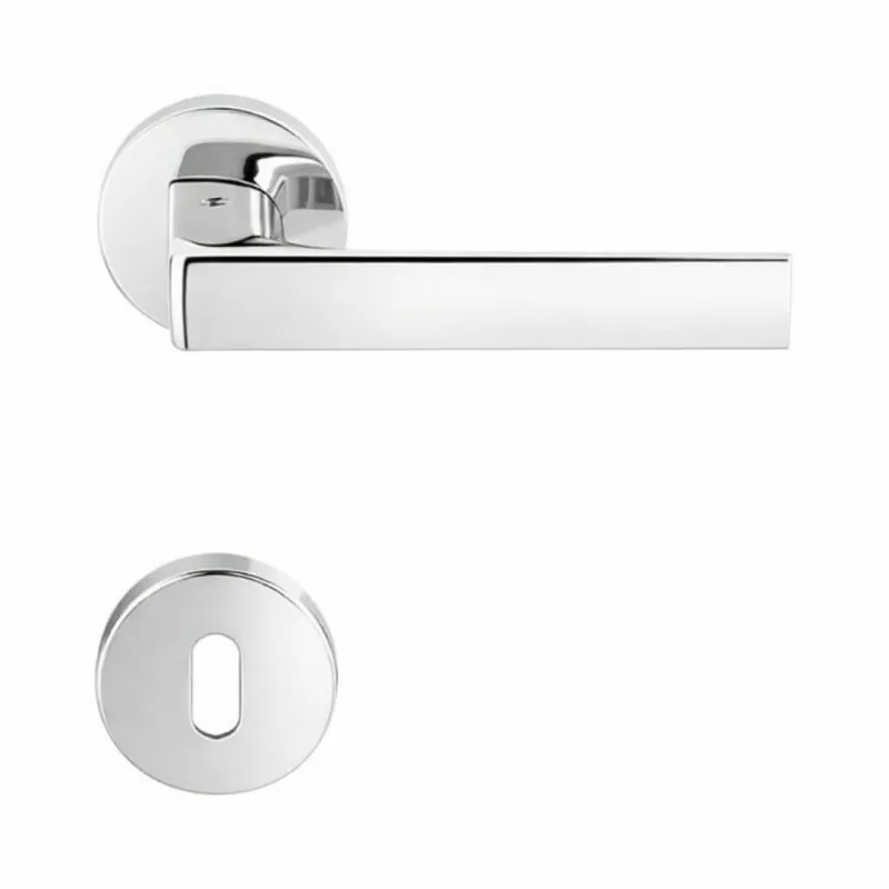 Maniglia Robocinque ID 61 R Colombo Design per porta, foro Normale, rosetta tonda diametro 50 mm, finitura Cromo Lucido Rechtstreeks Van De Fabrikant