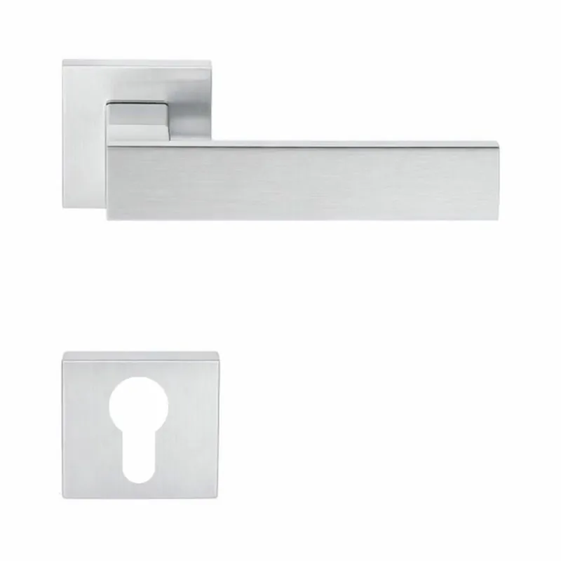 Premium Maniglia Alba LC 91 RY Colombo Design per porta, foro Yale, rosetta quadrata 50 mm, finitura Cromo-Cromat