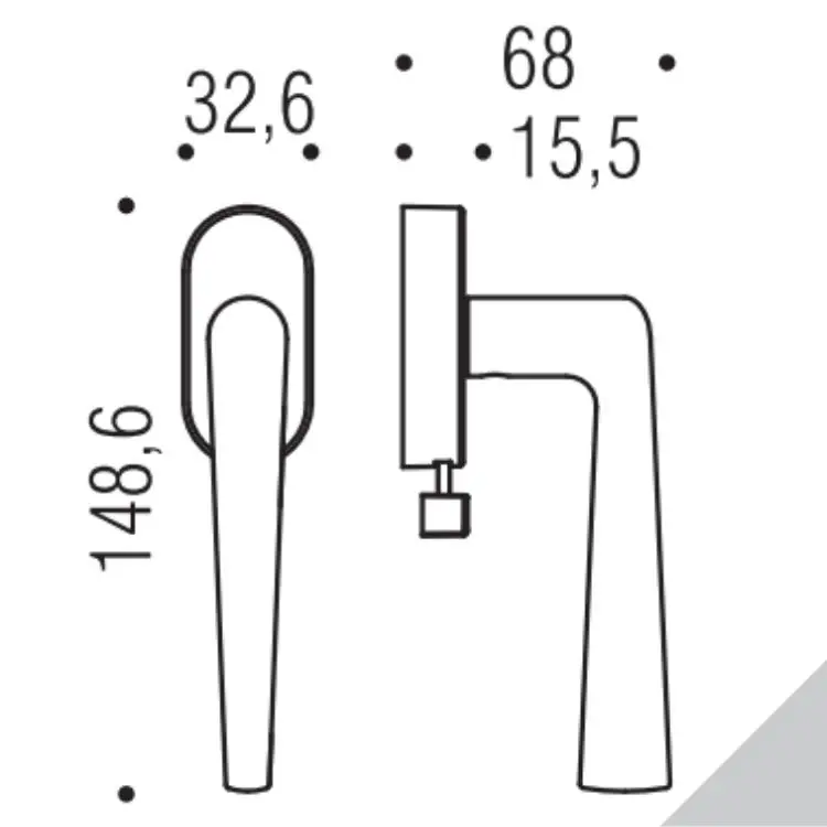 Maniglia DK Robot CD 92 DKZ Colombo Design, per finestra, pulsante di sicurezza, rosetta ovale 32,6 mm, finitura Cromat Tijdelijk Beschikbaar