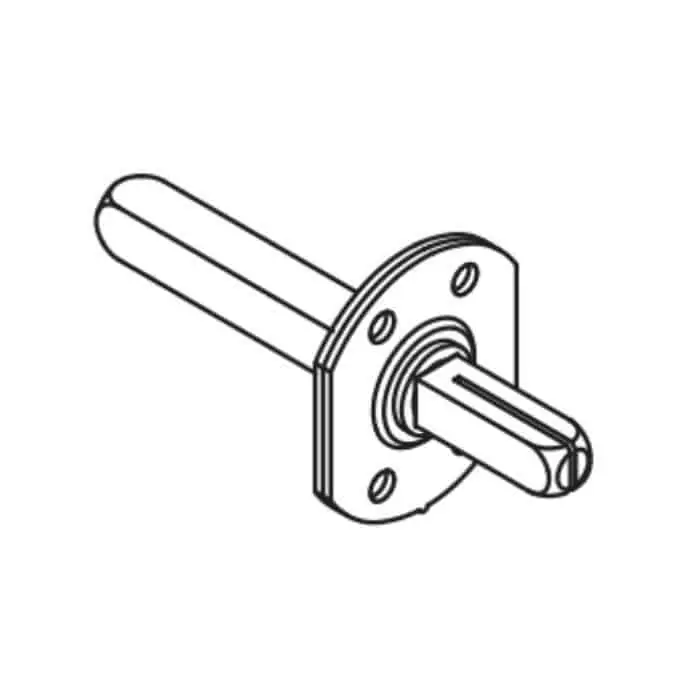 Uitverkoop Dummy BLOCK Colombo Design per pomolo-mezza maniglia, piastrina fissa esterno girevole interno, quadro 8x46 mm