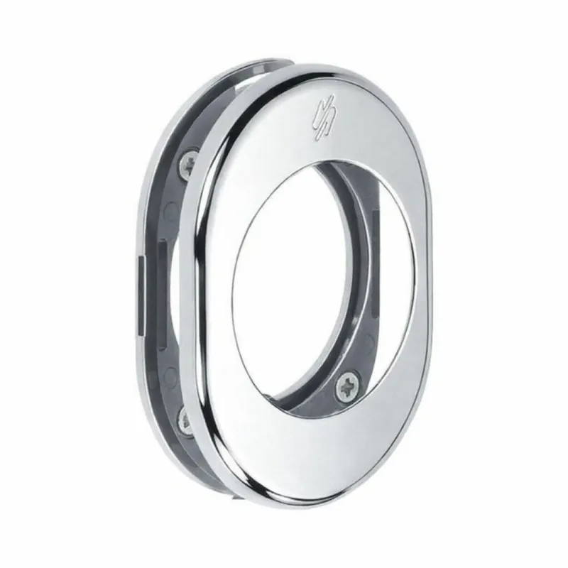 Express Levering Mostrina ovale PB 01 Colombo Design, per porta blindata, dimensioni 82x62 mm, finitura Cromo