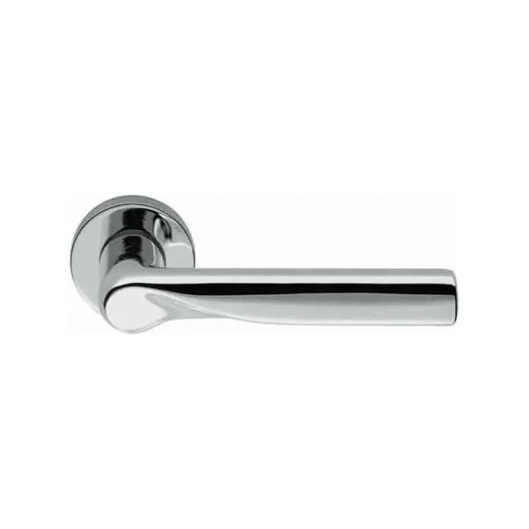 Laatste Kans Maniglia per porta, Colombo Design serie Libra, con rosetta foro Yale, finitura Cromo