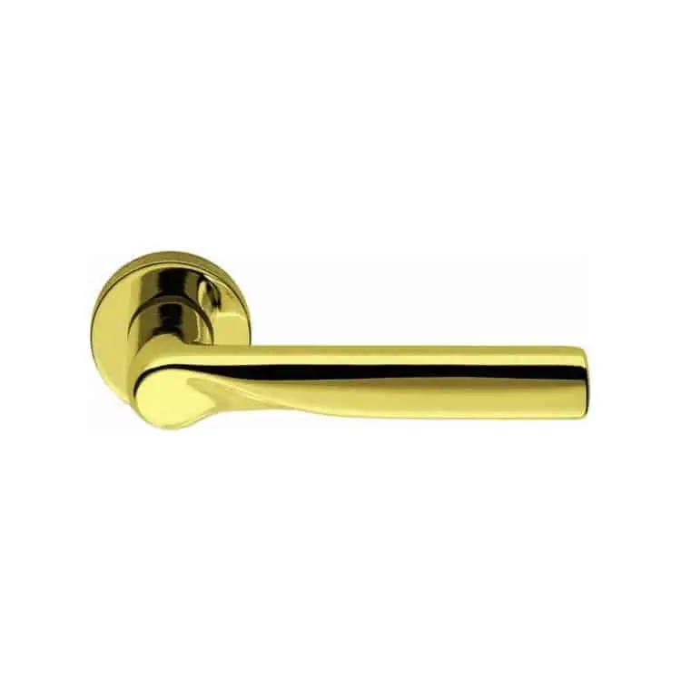 Weekendaanbieding Maniglia per porta, Colombo Design serie Libra, con rosetta foro Normale, finitura Oroplus