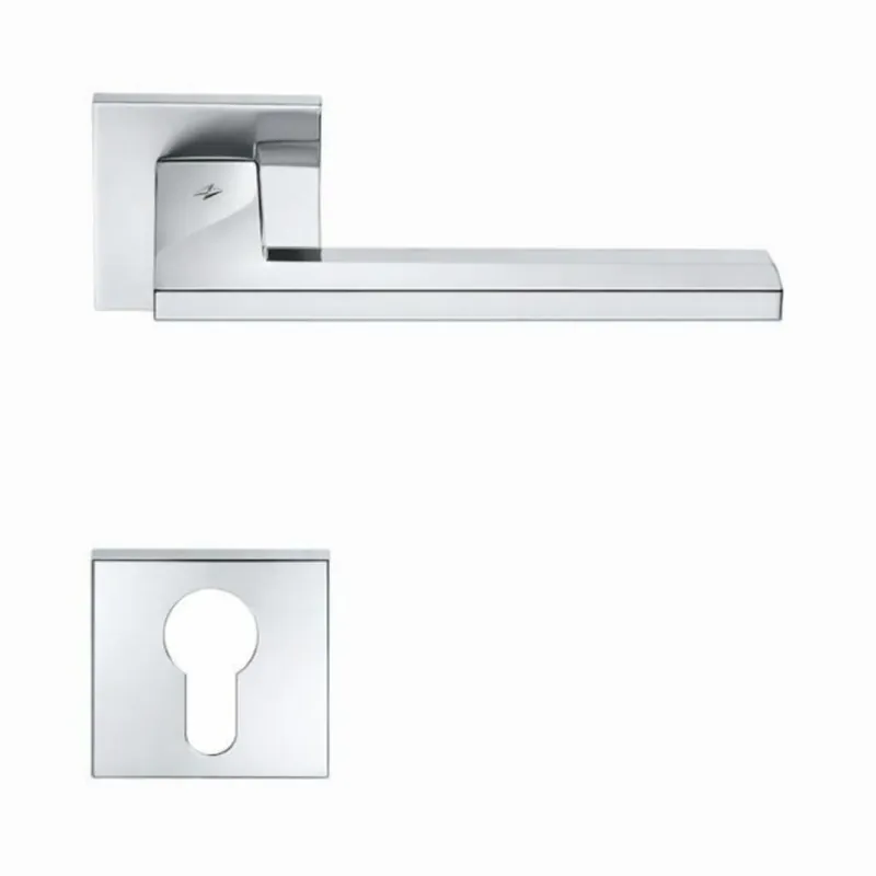 Rechtstreeks Van De Fabrikant Maniglia Electra MS 11 RY Colombo Design per porta, foro Yale, rosetta quadrata 50 mm, finitura Cromo Lucido