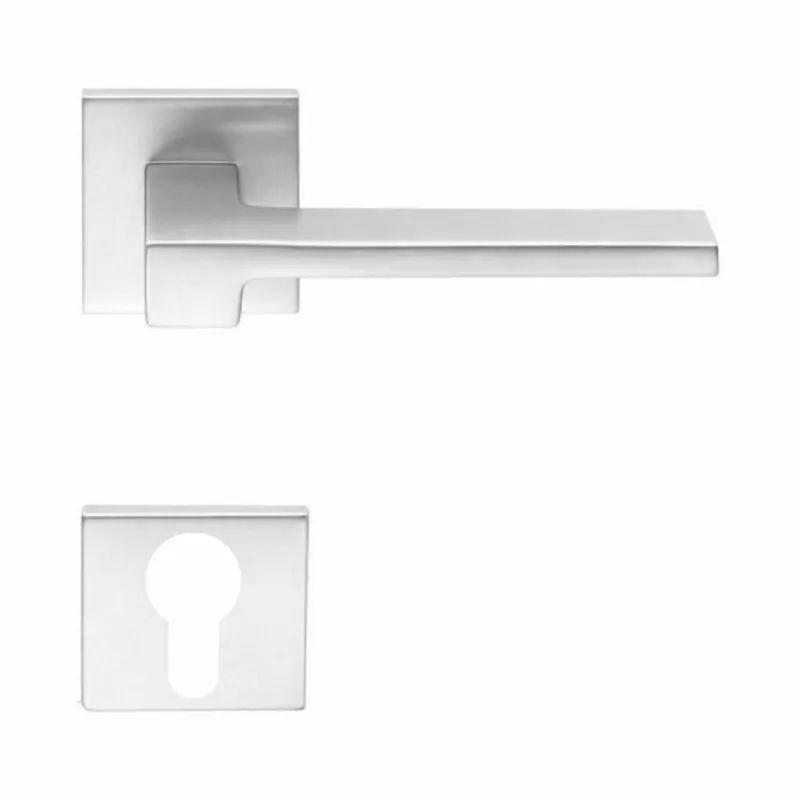Alleen Vandaag Maniglia Zelda MM 11 RYF Colombo Design per porta, foro Yale, rosetta bassa quadrata 50 mm, finitura Cromat