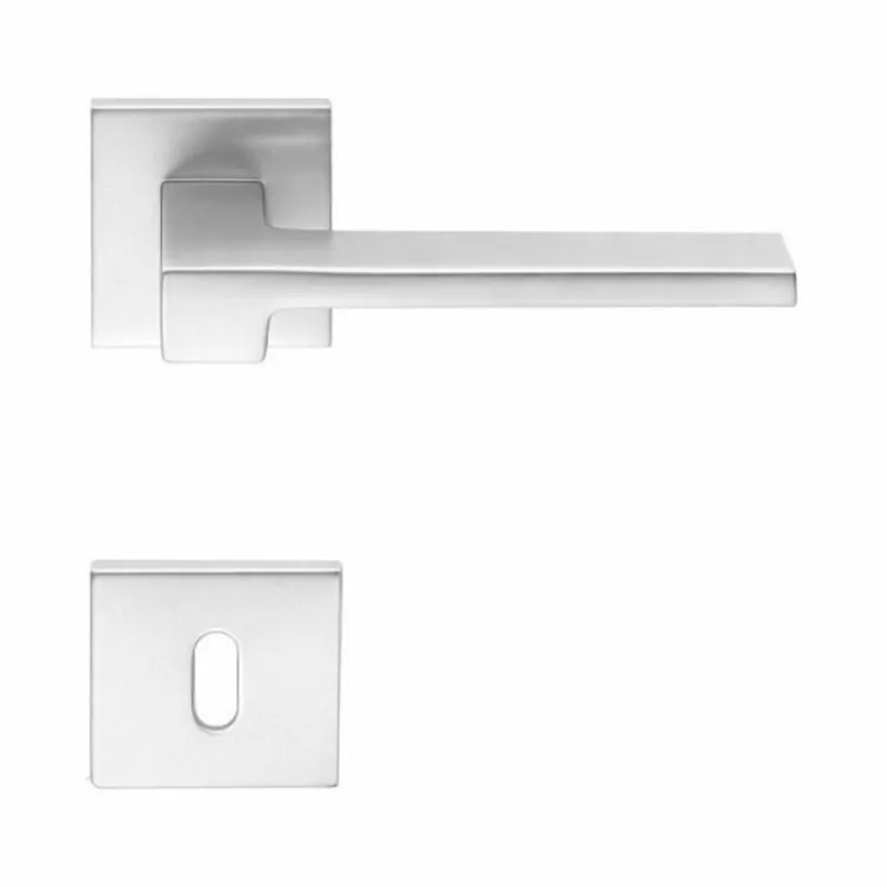Beperkt Aanbod Maniglia Zelda MM 11 RF Colombo Design per porta, foro Patent, rosetta bassa quadrata 50 mm, finitura Cromat