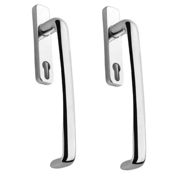 Maniglione doppio ID 213 Y Colombo Design, per alzante scorrevole finestra, foro Yale, finitura Cromo Nu Kopen
