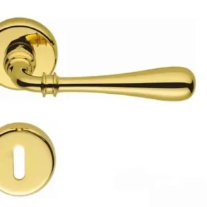 Direct Beschikbaar Maniglia per porta, Colombo Design serie Ida, con rosetta foro Normale, finitura Oroplus