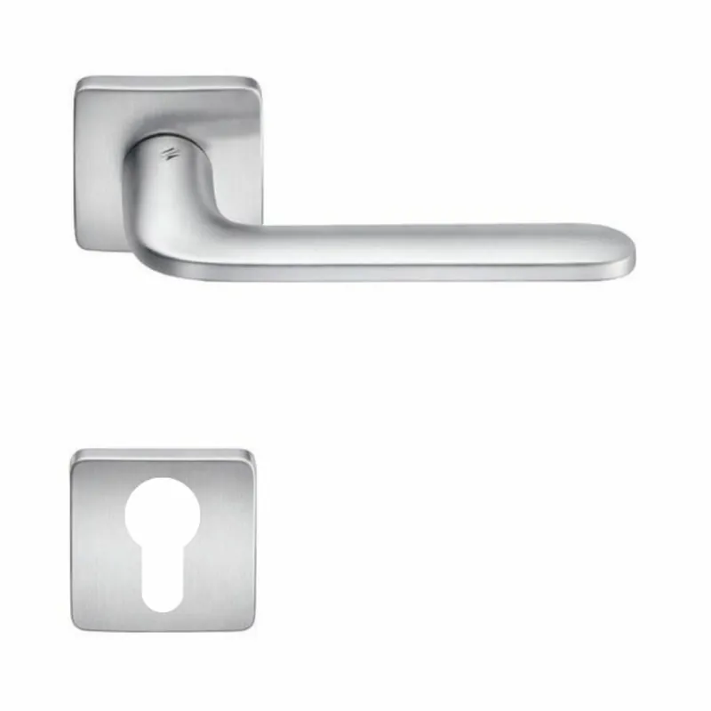 Populair Maniglia Roboquattro S ID 51 RY Colombo Design per porta, foro Yale, rosetta quadrata 52 mm, finitura Cromat