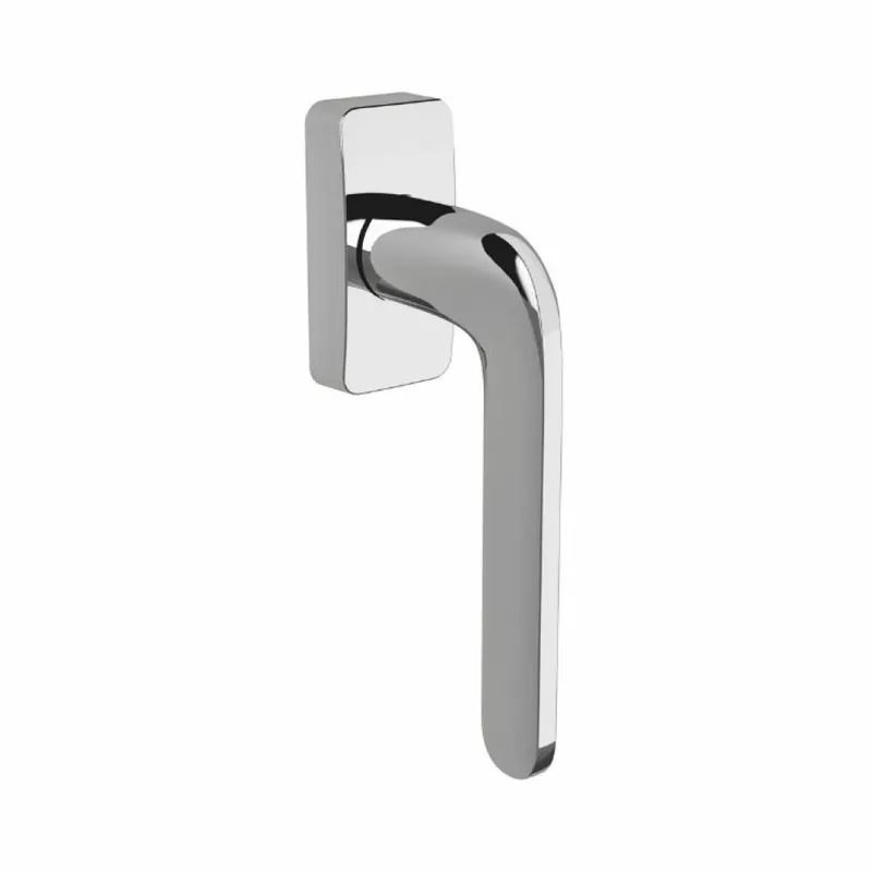 Express Levering Maniglia DK Roboquattro S ID 52 SM Colombo Design per finestra, rosetta rettangolare 66,5x32,5 mm, finitura Cromo Lucido