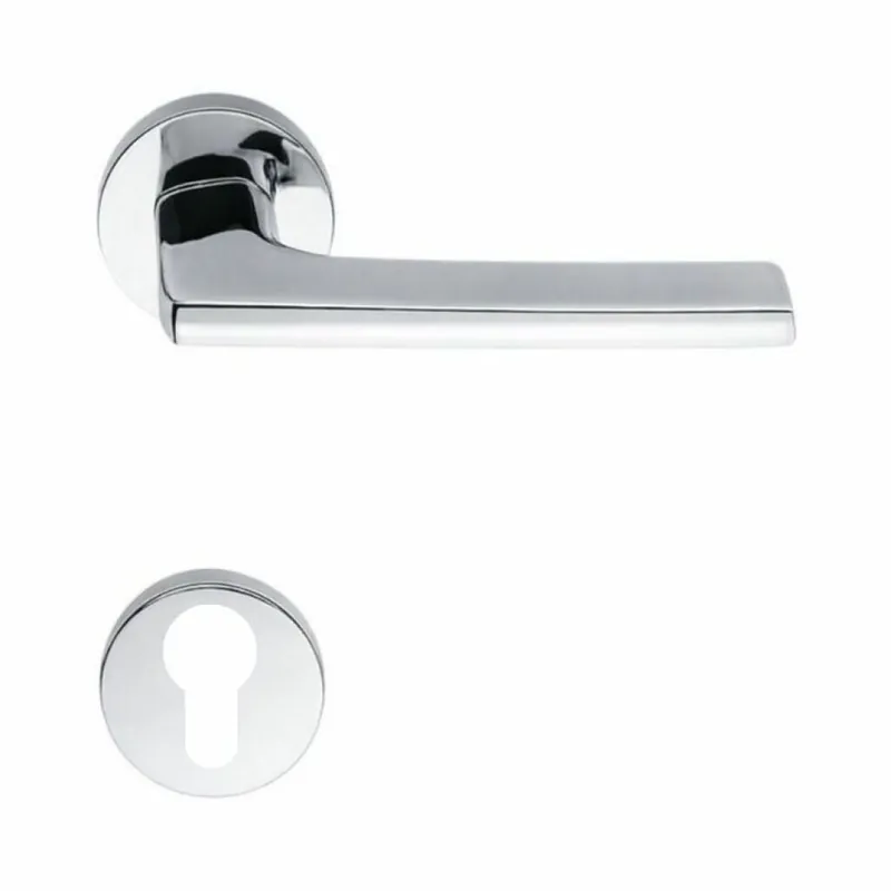 Maniglia per porta, Colombo Design serie Gira, con rosetta foro Yale, finitura Cromo Actieprijs