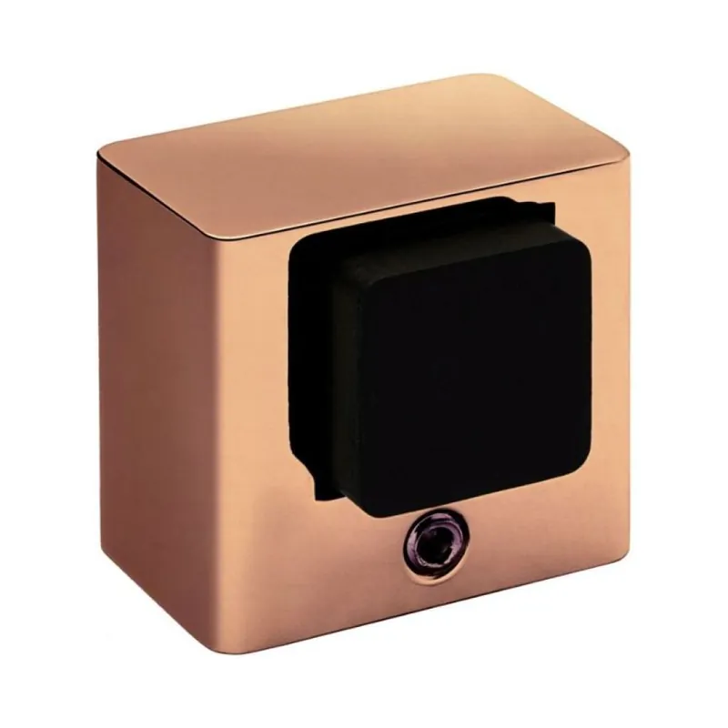 Fermaporta LC112 Colombo Design a pavimento per interni, dimensione 37x35x31 mm, gommino nero, Zama finitura Vintage Lucido Beperkt Aanbod