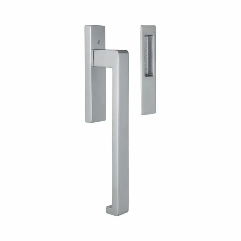 Merkproduct Maniglione LC 113 Colombo Design, per alzante scorrevole finestra, con conchiglia 153x34 mm, finitura Cromat