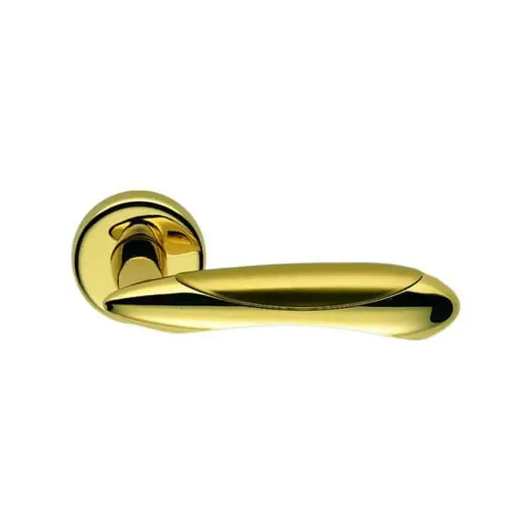 Betrouwbaar Maniglia per porta, Colombo Design serie Talita, con rosetta foro Normale, finitura Oroplus / Oromat