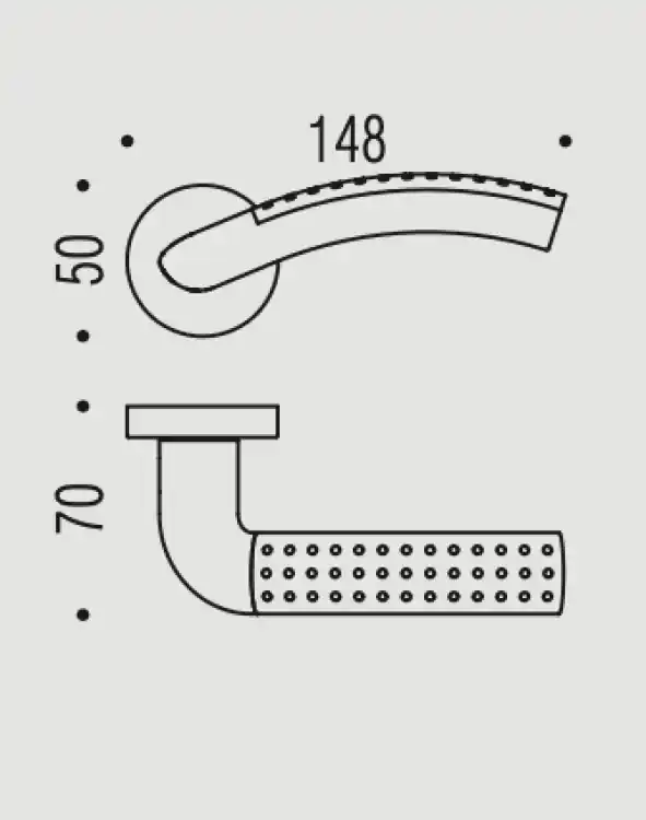 Laatste Versie Maniglia per porte Milla Colombo Design, su rosetta tonda, foro yale, finitura cromo-cromat
