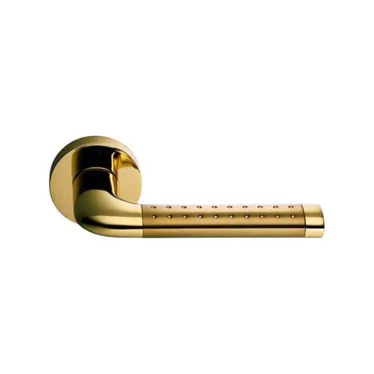 Superprijs Maniglia per porta, Colombo Design serie Tailla, con rosetta foro Normale, finitura Oroplus / Oromat