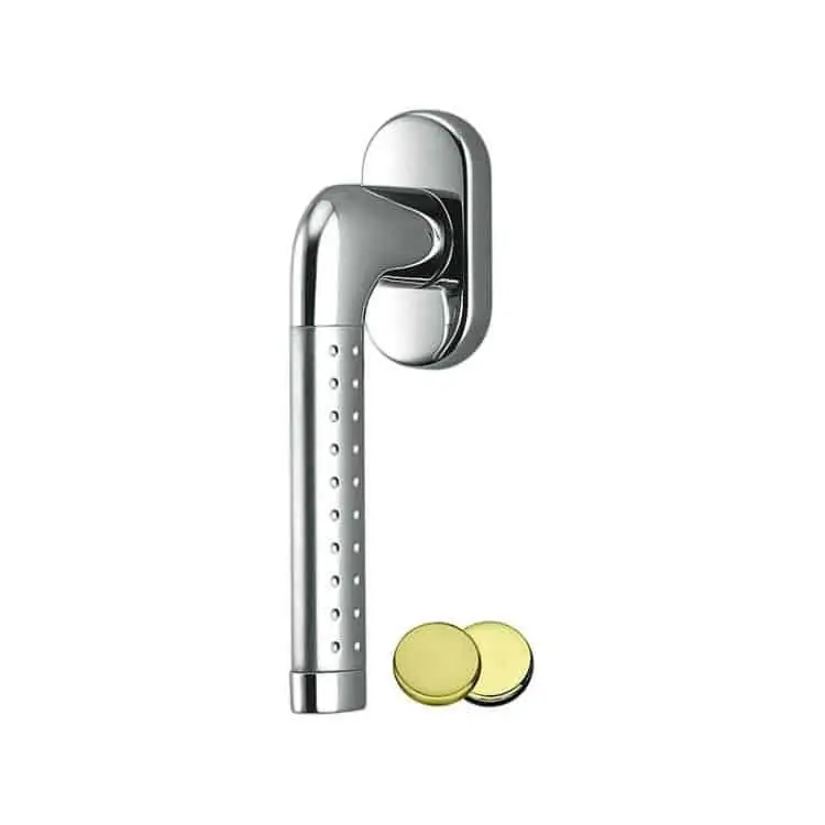 Maniglia DK per finestre, Colombo Design serie Tailla, finitura Oroplus / Oromat Betrouwbaar