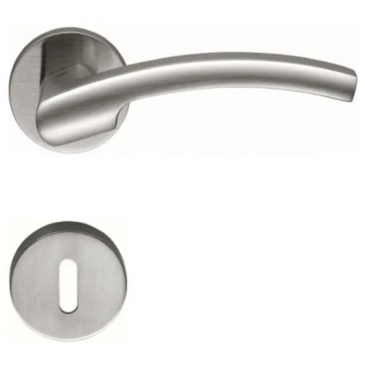 Maniglia Olly LC 61 R Colombo Design per porta, foro Patent, rosetta tonda diametro 50 mm, finitura Cromat Gratis Retour