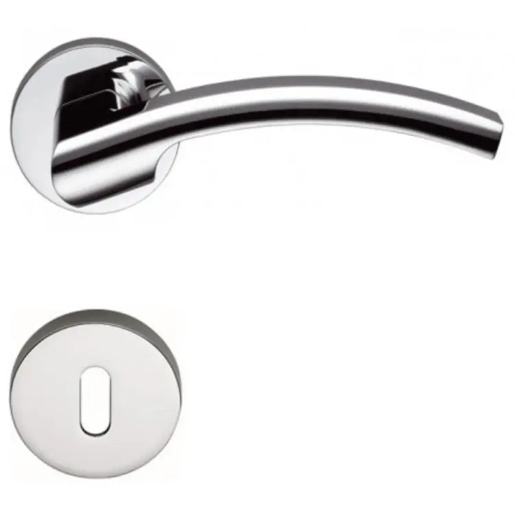 Maniglia Olly LC 61 R Colombo Design per porta, foro Patent, rosetta tonda diametro 50 mm, finitura Cromo Speciale Aanbieding
