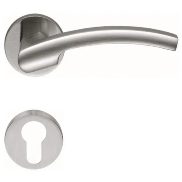 Maniglia Olly LC 61 RY Colombo Design per porta, foro Yale, rosetta tonda diametro 50 mm, finitura Cromat Veilige Betaling