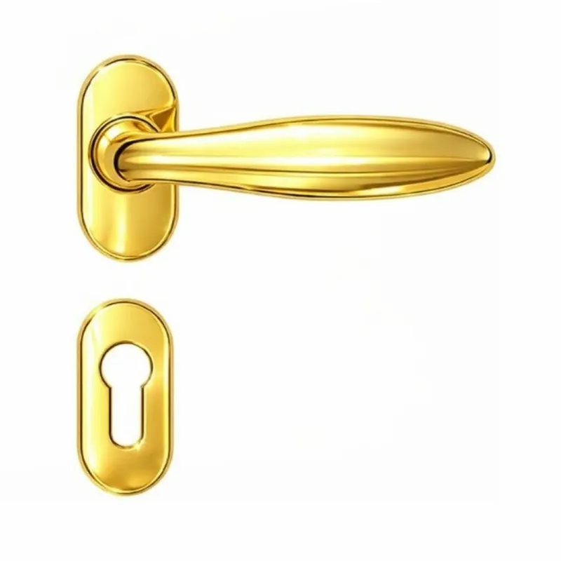 Uitverkoop Maniglia moderna per porta finestra Colombo Design IDA con rosetta ovale e bocchetta Yale, finitura Zirconium