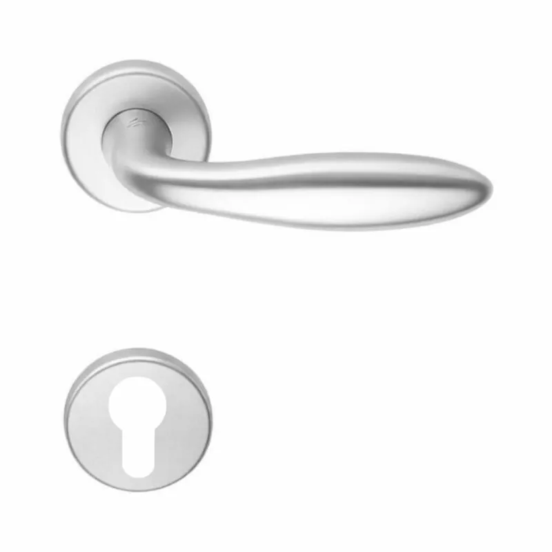 Maniglia per porta Colombo Design serie Mach, con rosetta foro Yale, finitura Cromat Direct Beschikbaar