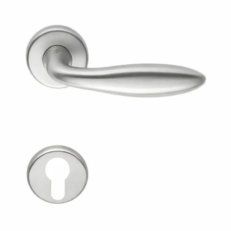 Maniglia per porta Colombo Design serie Mach, con rosetta foro Yale, finitura Nikelmat Beperkt Aanbod