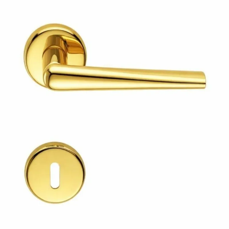 Direct Verzonden Maniglia Robotre CD 91 R Colombo Design per porta, foro Patent, rosetta tonda diametro 50 mm, finitura Oroplus