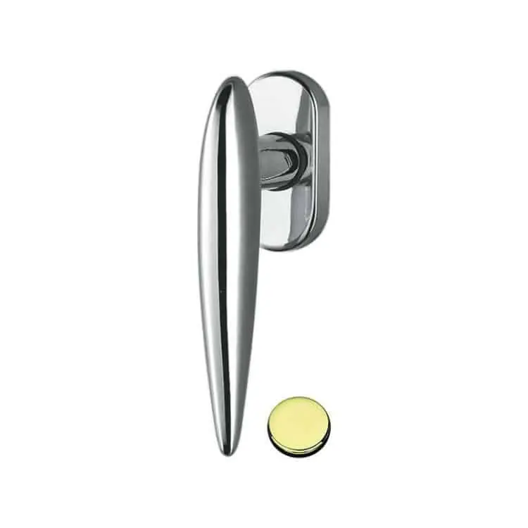 Maniglia DK per finestre, Colombo Design serie Wing, finitura Oroplus Speciale Aanbieding