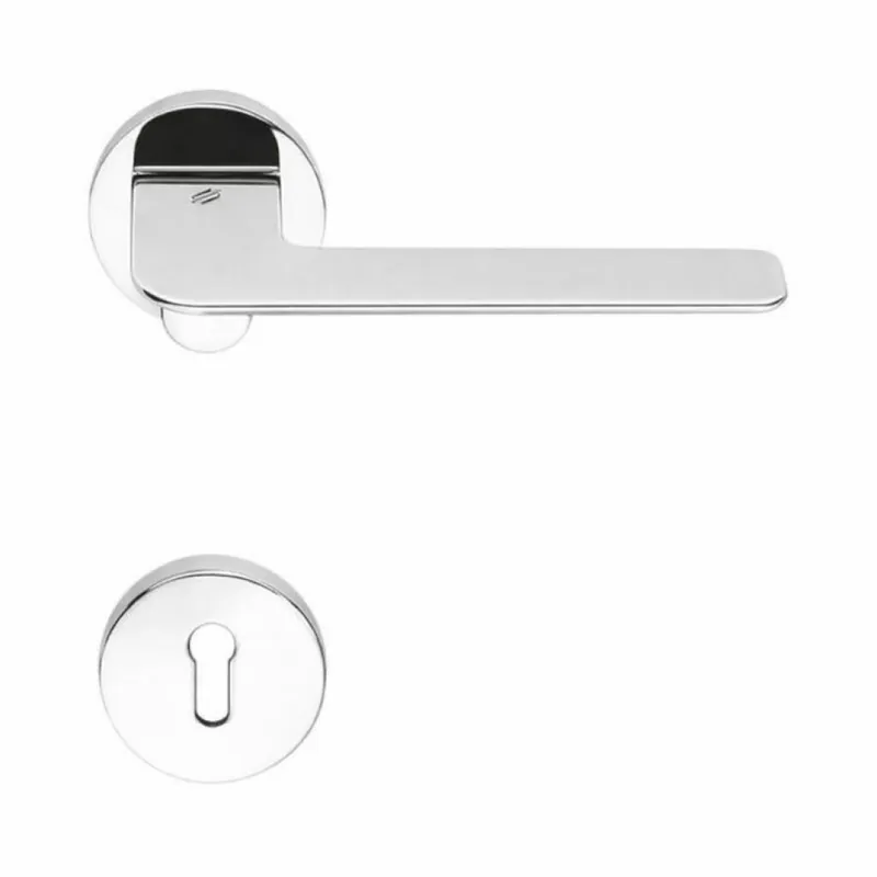 Koopje Maniglia Slim FF 11 R Colombo Design per porta, foro Normale, rosetta tonda diametro 50 mm, finitura Cromo