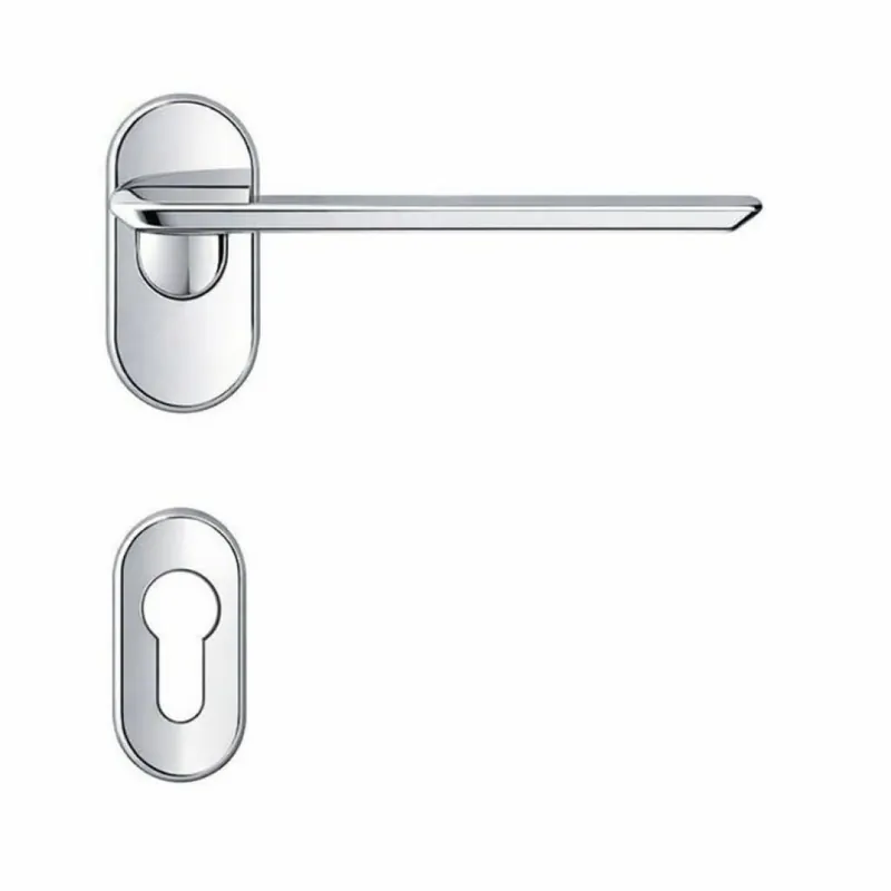 Actieprijs Maniglia Slim FF 11 RSMY Colombo Design per porta, foro Yale, rosetta stretta ovale 62x30 mm, finitura Cromo