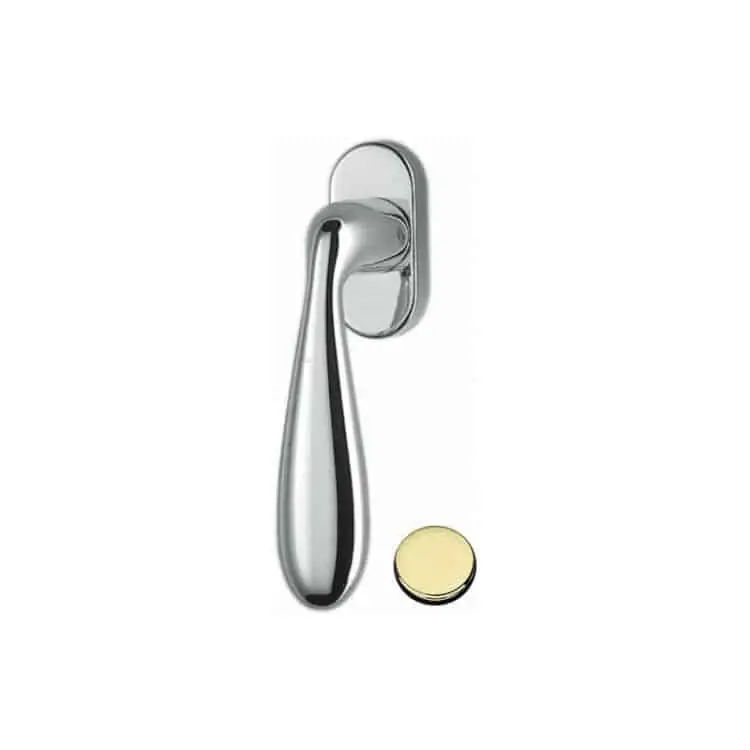 Gratis Retour Maniglia DK per finestre, Colombo Design serie Lara, finitura Oroplus
