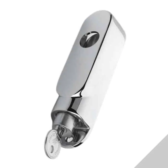 Dispositivo antieffrazione CD 02 LOCK Colombo Design, per maniglia DK, con chiave, dimensioni 120x32 mm, finitura Cromat Must-Have