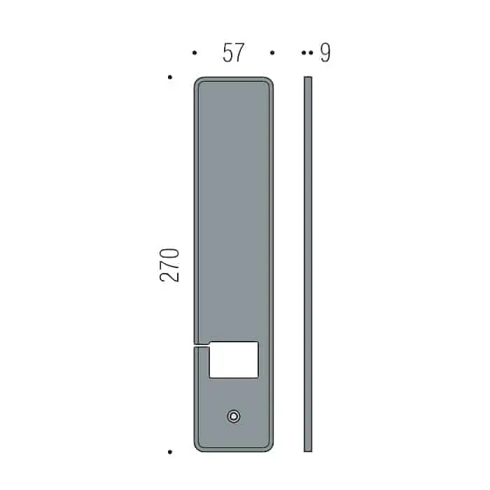Nu Kopen Copriavvolgibile rettangolare Colombo Design, ottone, finitura Cromat