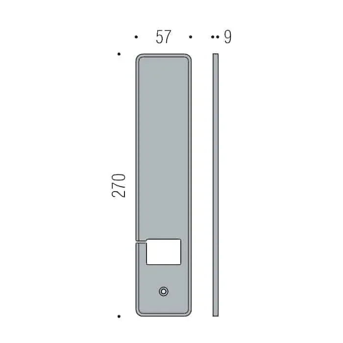 Copriavvolgibile rettangolare Colombo Design, ottone, finitura Cromo Lage Prijs