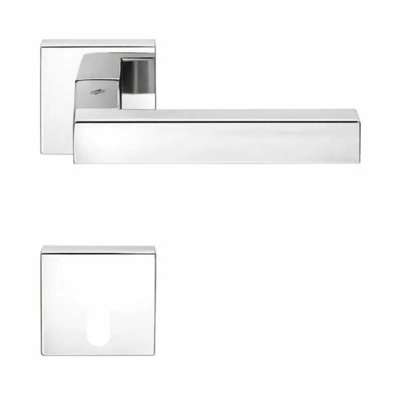 Nieuw Maniglia Ellesse BD 21 RY Colombo Design per porta, foro Yale, rosetta quadrata 52 mm, finitura Cromo Lucido