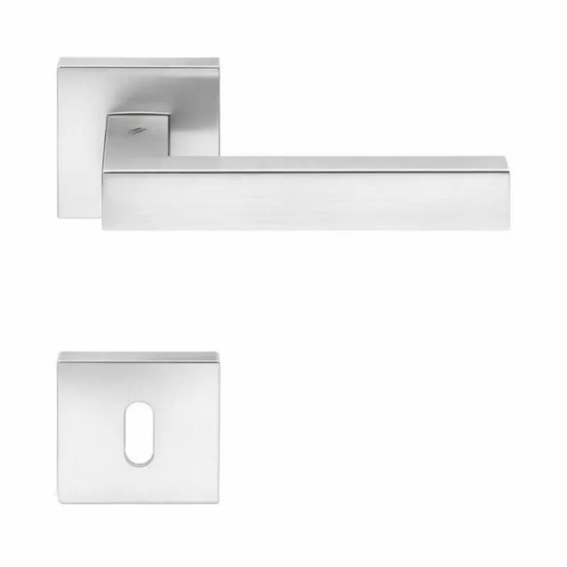 Betrouwbaar Maniglia Ellesse BD 21 R Colombo Design per porta, foro Patent, rosetta quadrata 52 mm, finitura Cromat