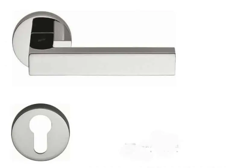 Maniglia per porta, Colombo Design serie Elle, con rosetta foro Yale, finitura Cromo Direct Verzonden
