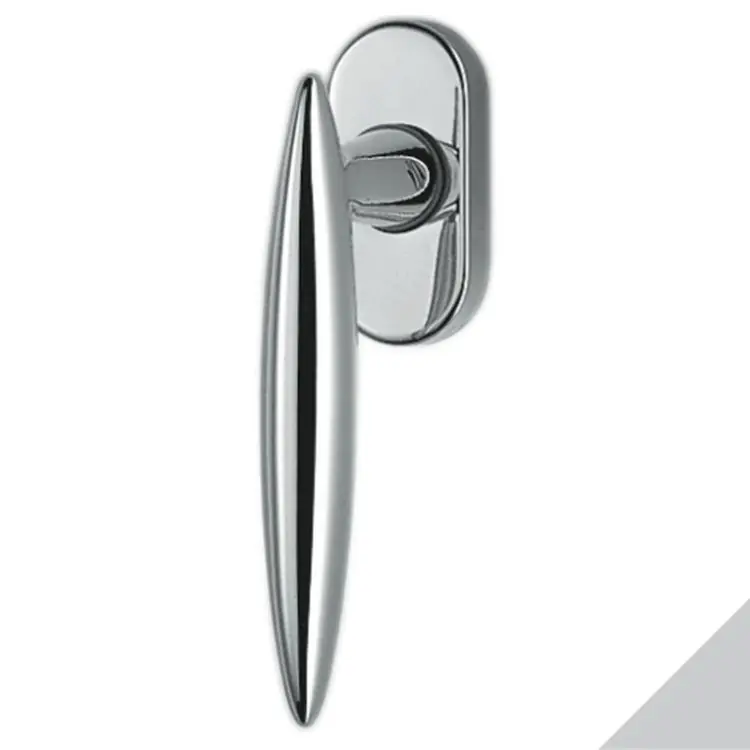 Lage Kosten Maniglia DK Pegaso AM 12 SM Colombo Design per finestra, rosetta rettangolare 66x32 mm, finitura Cromat