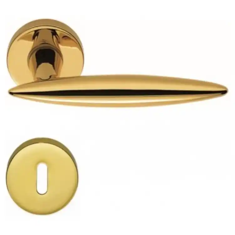 Dagaanbieding Maniglia Pegaso AM 11 R Colombo Design per porta, foro Patent, rosetta tonda diametro 50 mm, finitura Oroplus