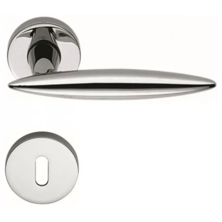Laatste Versie Maniglia Pegaso AM 11 R Colombo Design per porta, foro Patent, rosetta tonda diametro 50 mm, finitura Cromo