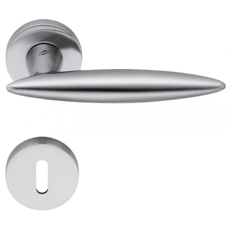 Maniglia Pegaso AM 11 R Colombo Design per porta, foro Patent, rosetta tonda diametro 50 mm, finitura Cromat Merkproduct