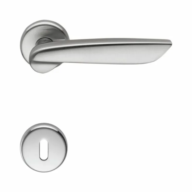 Betaalbaar Maniglia moderna per porta, Colombo Design DAYTONA, con rosetta e bocchetta con foro Normale, finitura Cromo Opaco