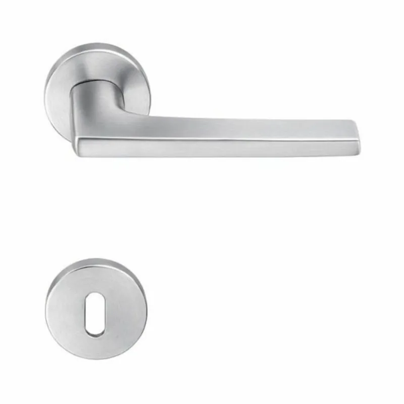 Superprijs Maniglia moderna per porta, Colombo Design Gira, con rosetta e bocchetta con foro Normale, finitura Cromo Opaco