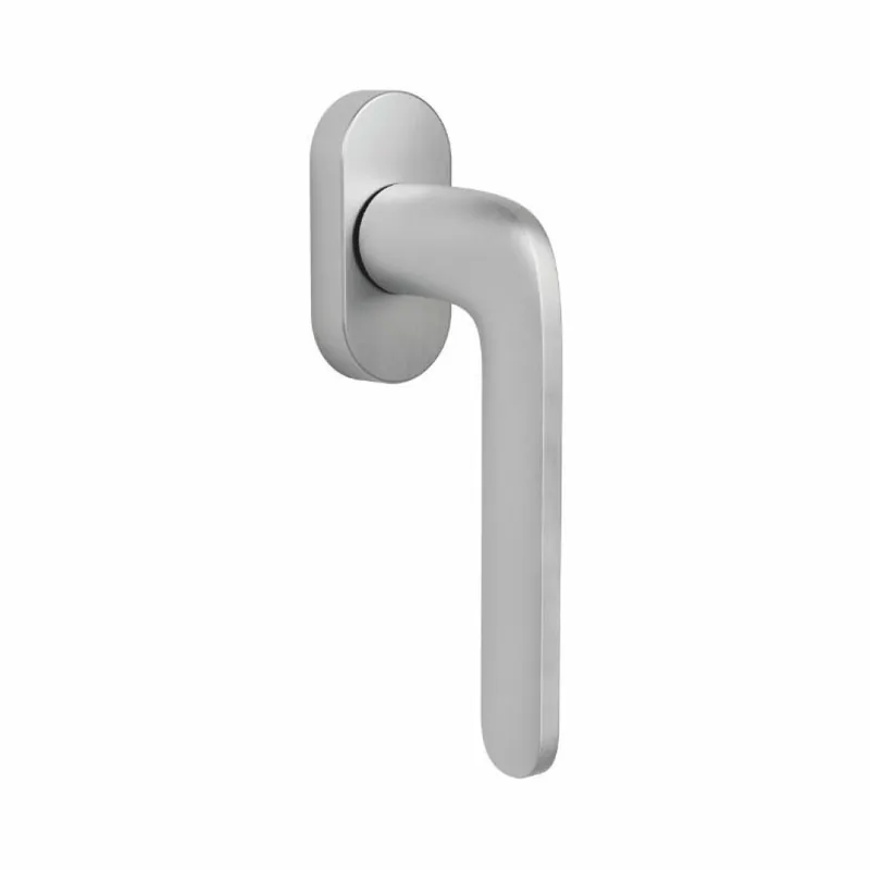 Maniglia martellina Dk Roboquattro Colombo Design per serramento, rosetta ovale, finitura Cromat Laatste Kans