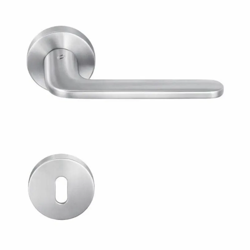 Maniglia Roboquattro ID 41 R Colombo Design per porta, foro Normale, rosetta tonda diametro 50 mm, finitura Cromo Opaco Shop Nu